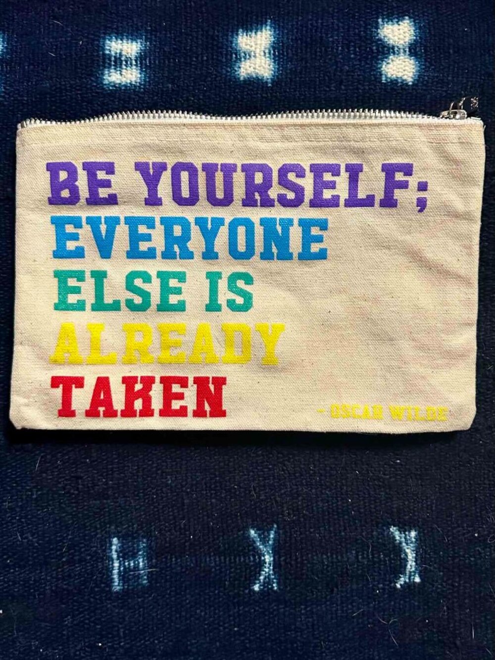NYC Be Yourself Everyone Oscar Wilde Camp Met Museum Pouch ClutchLGBTQ Canvas